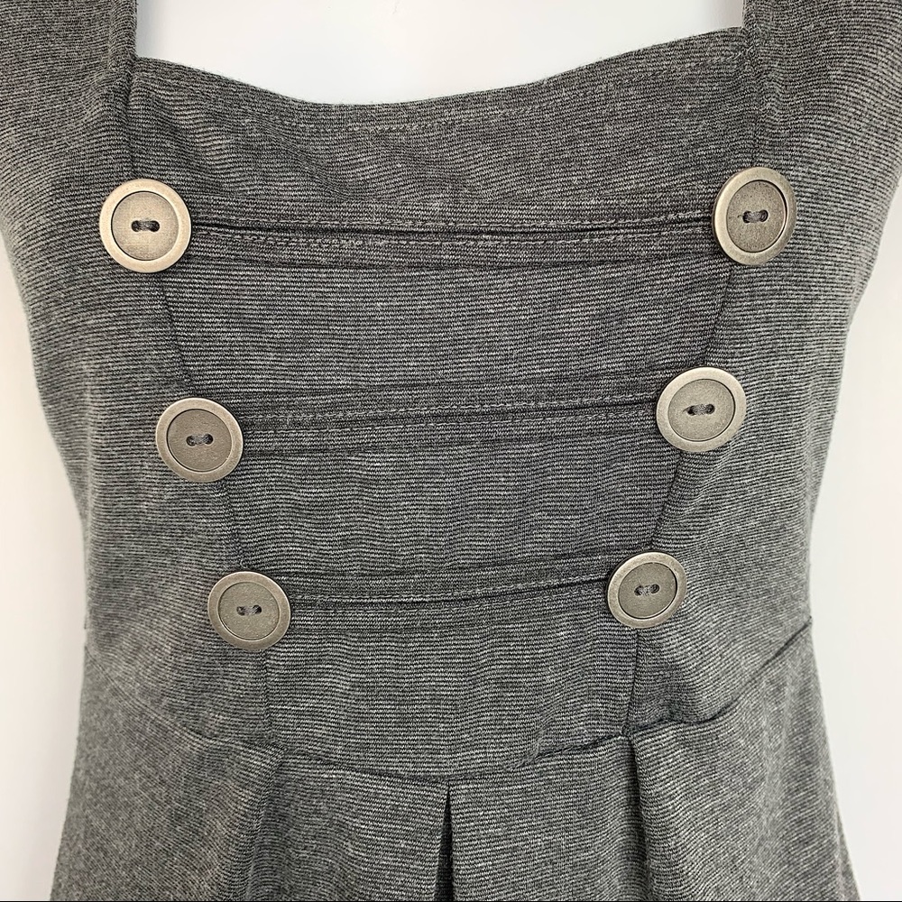 50% OFF Belle Du Jour Gray Mini Dress Buttons - Picture 3 of 8